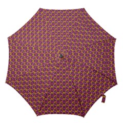 Geometric Groovy Pattern Hook Handle Umbrellas (medium) by designsbymallika