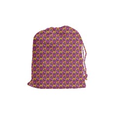 Geometric Groovy Pattern Drawstring Pouch (medium) by designsbymallika