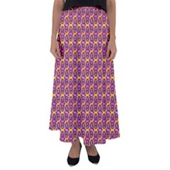 Geometric Groovy Pattern Flared Maxi Skirt by designsbymallika