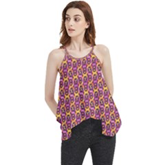 Geometric Groovy Pattern Flowy Camisole Tank Top