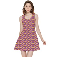 Geometric Groovy Pattern Inside Out Reversible Sleeveless Dress