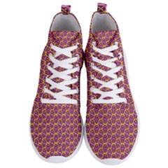 Geometric Groovy Pattern Men s Lightweight High Top Sneakers by designsbymallika