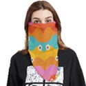 Floral Geometric Pattern Face Covering Bandana (Triangle) View1