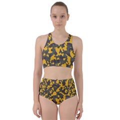 Camouflage Jaune/vert  Racer Back Bikini Set by kcreatif