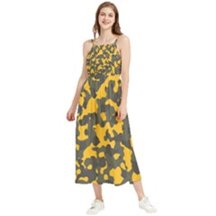 Camouflage Jaune/vert  Boho Sleeveless Summer Dress by kcreatif