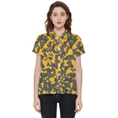 Camouflage Jaune/vert  Short Sleeve Pocket Shirt