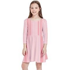 Patternbanderoses65 Kids  Quarter Sleeve Skater Dress