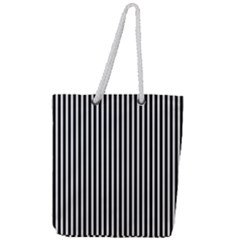 Bande Noir/blanc  Full Print Rope Handle Tote (large) by kcreatif