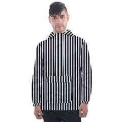 Bande Noir/blanc  Men s Front Pocket Pullover Windbreaker