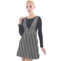 Bande noir/blanc  Plunge Pinafore Velour Dress View1