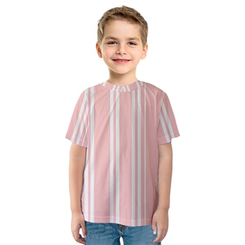 Bandes Blanc/rose Clair Kids  Sport Mesh Tee by kcreatif