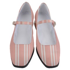 Bandes Blanc/rose Clair Women s Mary Jane Shoes by kcreatif