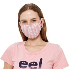 Bandes Blanc/rose Clair Crease Cloth Face Mask (adult)