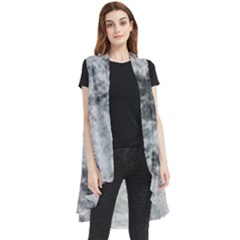 Degrade Blanc/gris Sleeveless Chiffon Waistcoat Shirt