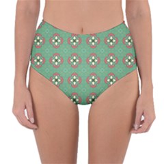 Mushrooms In The Meadow  Reversible High-waist Bikini Bottoms by SychEva