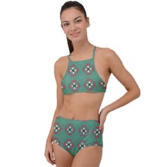 Mushrooms In The Meadow  High Waist Tankini Set by SychEva