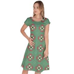 Mushrooms In The Meadow  Classic Short Sleeve Dress by SychEva