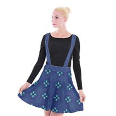 Mushrooms in the meadow. Suspender Skater Skirt