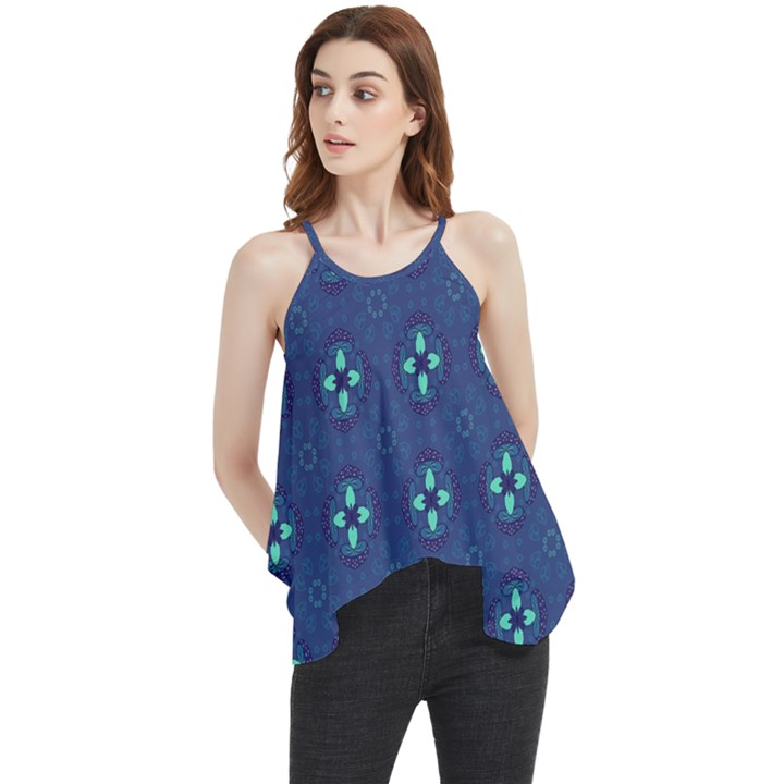 Mushrooms in the meadow. Flowy Camisole Tank Top