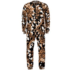 Modern Tribal Geometric Print Design Onepiece Jumpsuit (men)  by dflcprintsclothing