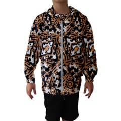 Modern Tribal Geometric Print Design Kids  Hooded Windbreaker by dflcprintsclothing