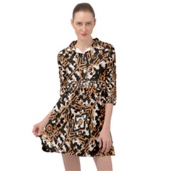 Modern Tribal Geometric Print Design Mini Skater Shirt Dress by dflcprintsclothing