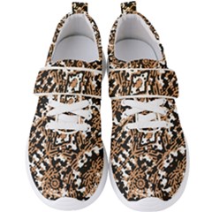 Modern Tribal Geometric Print Design Men s Velcro Strap Shoes