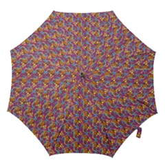 Groovy Floral Pattern Hook Handle Umbrellas (medium) by designsbymallika