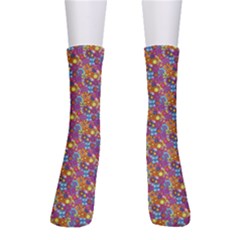 Groovy Floral Pattern Men s Crew Socks by designsbymallika