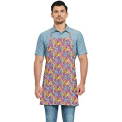 Groovy Floral Pattern Kitchen Apron