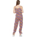 Groovy Floral Pattern Sleeveless Tie Ankle Jumpsuit View2