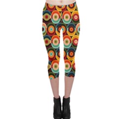 Multicolor Geometric Pattern Capri Leggings  by designsbymallika