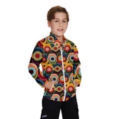 Multicolor Geometric Pattern Kids  Windbreaker by designsbymallika