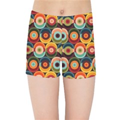 Multicolor Geometric Pattern Kids  Sports Shorts by designsbymallika