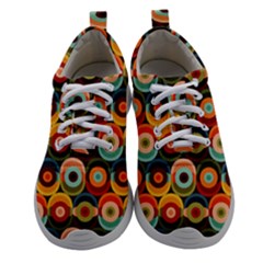 Multicolor Geometric Pattern Athletic Shoes by designsbymallika