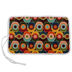 Multicolor Geometric Pattern Pen Storage Case (l) by designsbymallika