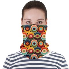 Multicolor Geometric Pattern Face Seamless Bandana (adult)