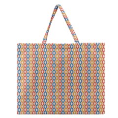 Psychedelic Groovy Pattern Zipper Large Tote Bag by designsbymallika