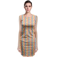 Psychedelic Groovy Pattern Classic Sleeveless Midi Dress by designsbymallika