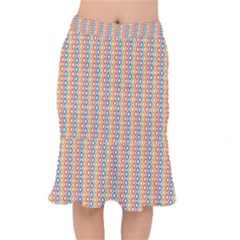 Psychedelic Groovy Pattern Short Mermaid Skirt by designsbymallika