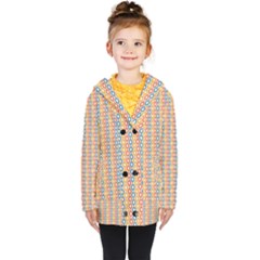 Psychedelic Groovy Pattern Kids  Double Breasted Button Coat by designsbymallika