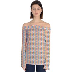 Psychedelic Groovy Pattern Off Shoulder Long Sleeve Top by designsbymallika