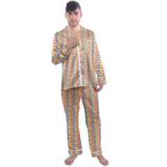 Psychedelic Groovy Pattern Men s Long Sleeve Satin Pajamas Set by designsbymallika