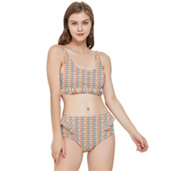 Psychedelic Groovy Pattern Frilly Bikini Set