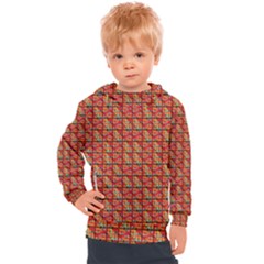 Square Floral Print Kids  Hooded Pullover by designsbymallika