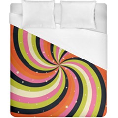 Psychedelic Groovy Orange Duvet Cover (california King Size) by designsbymallika