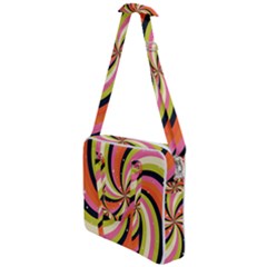 Psychedelic Groovy Orange Cross Body Office Bag by designsbymallika