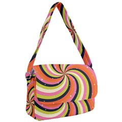 Psychedelic Groovy Orange Courier Bag by designsbymallika