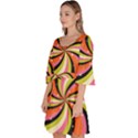 Psychedelic Groovy Orange Velour Kimono Dress View2