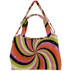 Psychedelic Groovy Orange Double Compartment Shoulder Bag by designsbymallika